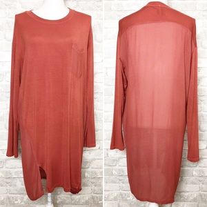 TINA JO | Orange Spice Long sleeve Tunic Dress